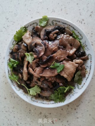 口蘑炒肉片的做法步骤：8