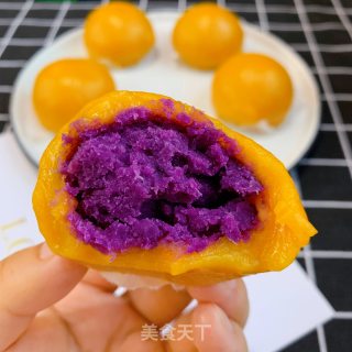 南瓜紫薯糯米糍的做法步骤：11