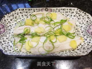 盐蒸去骨三牙鱼的做法步骤：7