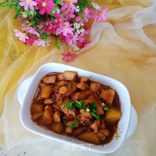 土豆番茄烧鸡胸肉的做法步骤：7