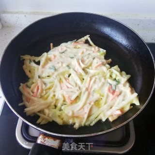土豆丝煎饼的做法步骤：5
