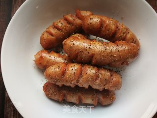 炸香笋肉肠的做法步骤：7