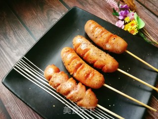 炸香笋肉肠的做法步骤：8