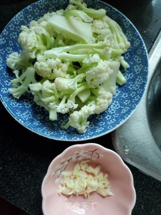 白灼花菜的做法步骤：2