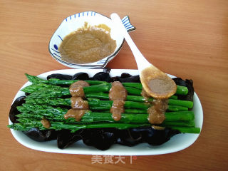 芝麻酱拌芦笋的做法步骤：7
