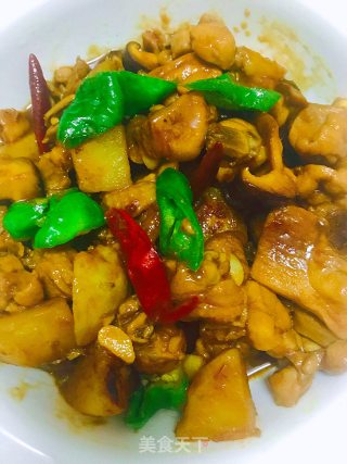 香菇土豆黄焖鸡的做法步骤：7