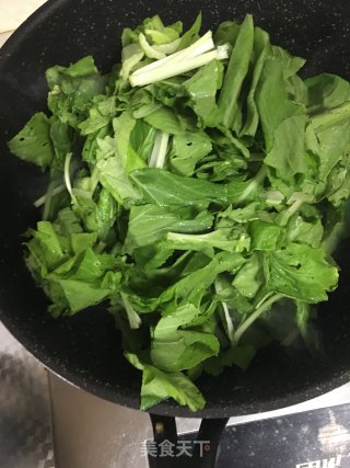 油面筋塞肉烧青菜的做法步骤：6