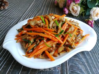胡萝卜炒牛肉的做法步骤：7