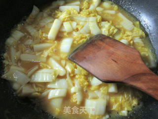 咖喱娃娃菜炒年糕的做法步骤：6