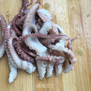 苦瓜炒章鱼腿的做法步骤：5