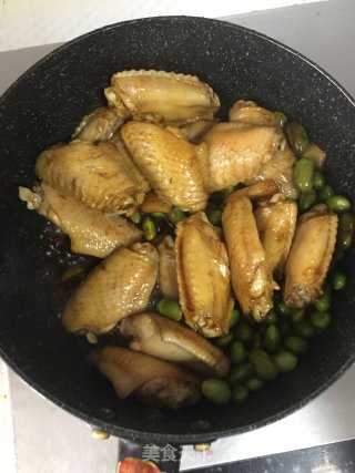 鸡翅烧毛豆的做法步骤：7