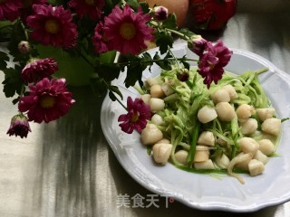 青萝卜炒鲜贝的做法步骤：18