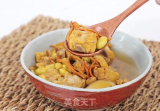 清甜好喝的毛豆排骨汤的做法步骤：6