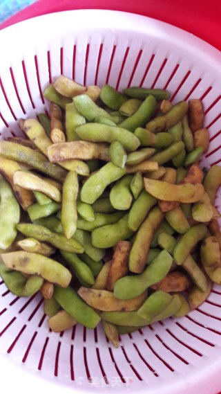卤煮毛豆的做法步骤：2