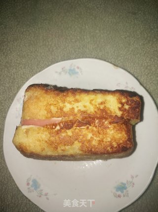 快手早餐：芝士火腿土司片的做法步骤：14