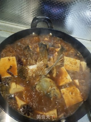 粉条豆腐炖鱼的做法步骤：9