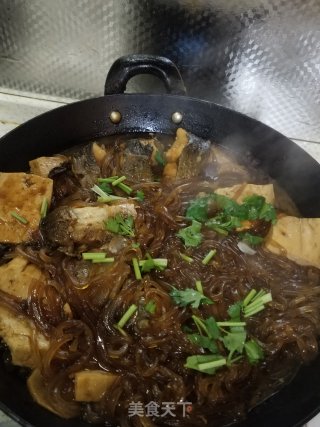 粉条豆腐炖鱼的做法步骤：11