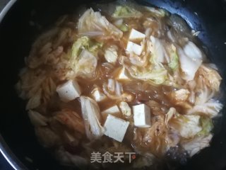 白菜豆腐炖粉条的做法步骤：10