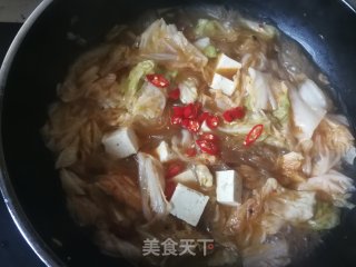 白菜豆腐炖粉条的做法步骤：11