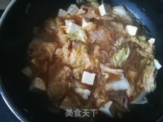 白菜豆腐炖粉条的做法步骤：12