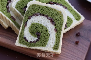 双色抹茶蜜豆吐司的做法步骤：19
