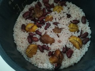 红芸豆栗子焖饭的做法步骤：6