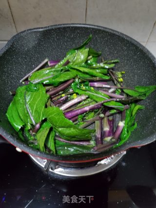 清炒紫菜台的做法步骤：4