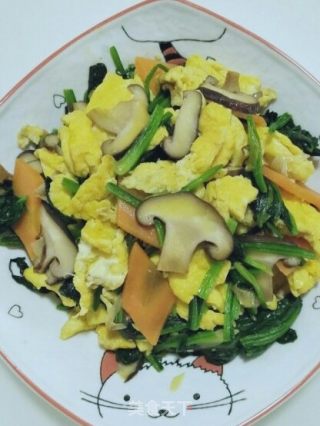 香菇菠菜的做法步骤：9