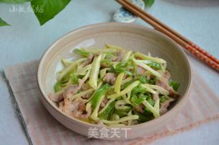 茭白炒肉丝的做法步骤：9