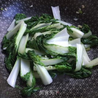 清炒油菜的做法步骤：6