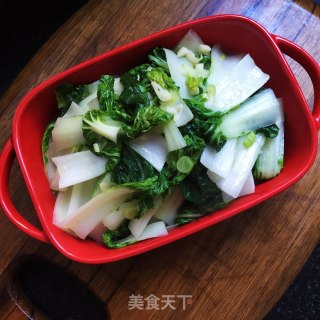清炒油菜的做法步骤：8