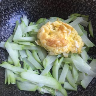 佛手瓜炒蛋的做法步骤：6