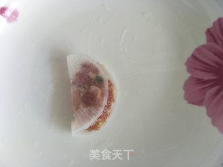 肉馅蒸萝卜夹的做法步骤：5