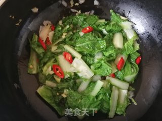 蚝油小白菜的做法步骤：7