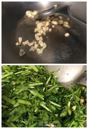 简单版炒茼蒿的做法步骤：3