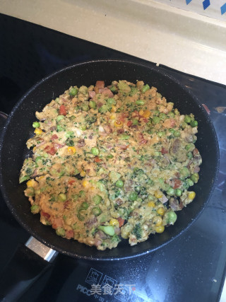 火腿杂蔬饼的做法步骤：3