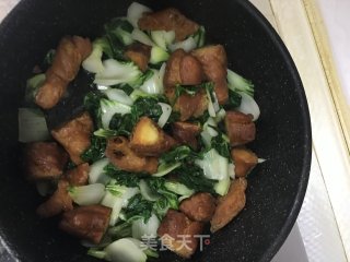 老油条炒青菜的做法步骤：6