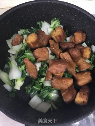 老油条炒青菜的做法步骤：5