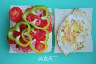 快手三明治的做法步骤：7