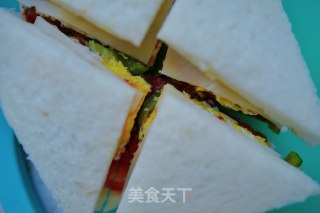快手三明治的做法步骤：9