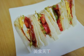 快手三明治的做法步骤：10