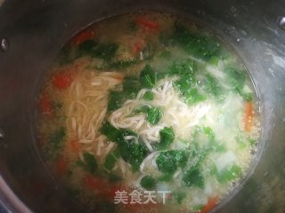 小白菜小米面条：香！的做法步骤：13