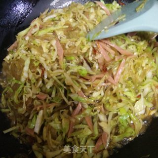圆白菜炒粉条的做法步骤：8