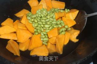 南瓜毛豆疙瘩汤的做法步骤：4