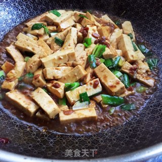 青蒜炒豆腐的做法步骤：7