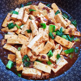 青蒜炒豆腐的做法步骤：8