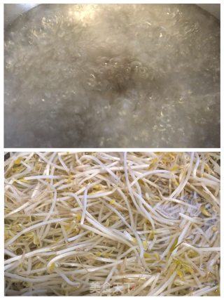 炝拌豆芽的做法步骤：2