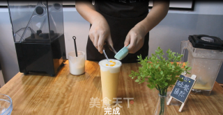 奶盖茶︱芒果雪绒的做法步骤：10
