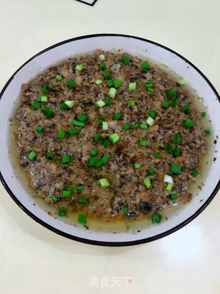 菜干蒸肉饼的做法步骤：9