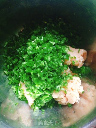 青椒鸡肉煎饺的做法步骤：3